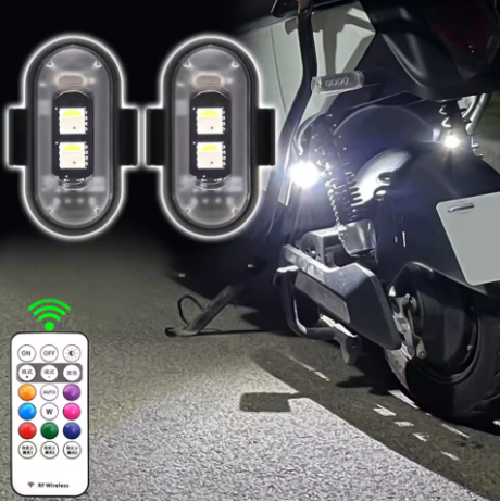 Car Motorcycle RGB LED Strobe Lights 8 Colors Flash Warning 5