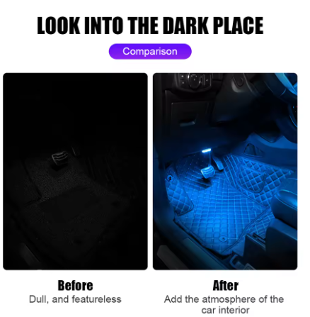 Car Motorcycle RGB LED Strobe Lights 8 Colors Flash Warning 2