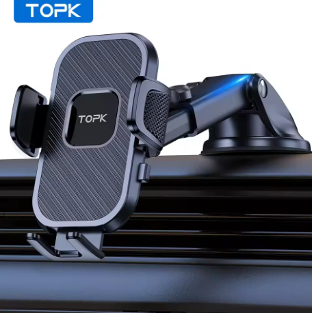 TOPK Car Phone Holder Gravity Stand Dashboard Windshield Mount 2