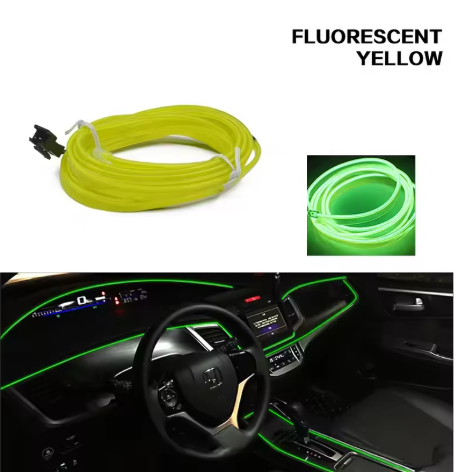 Car Interior LED Ambient Light Strips 1M/3M/5M Dashboard Console 7