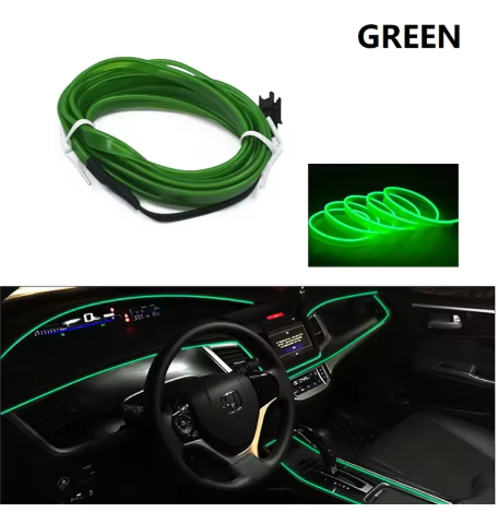 Car Interior LED Ambient Light Strips 1M/3M/5M Dashboard Console 8