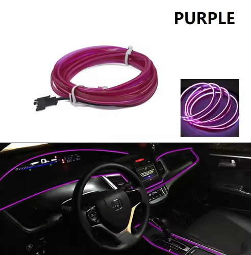 Car Interior LED Ambient Light Strips 1M/3M/5M Dashboard Console 11
