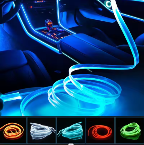 Car Interior LED Ambient Light Strips 1M/3M/5M Dashboard Console