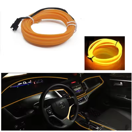 Car Interior LED Ambient Light Strips 1M/3M/5M Dashboard Console 13