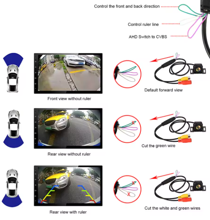 Car Backup Camera 1080P HD 170° Wide Angle Night Vision 4
