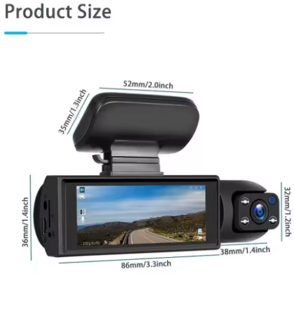 1080P WiFi Dual Dash Cam Front Inside IR Night Vision Recorder 5